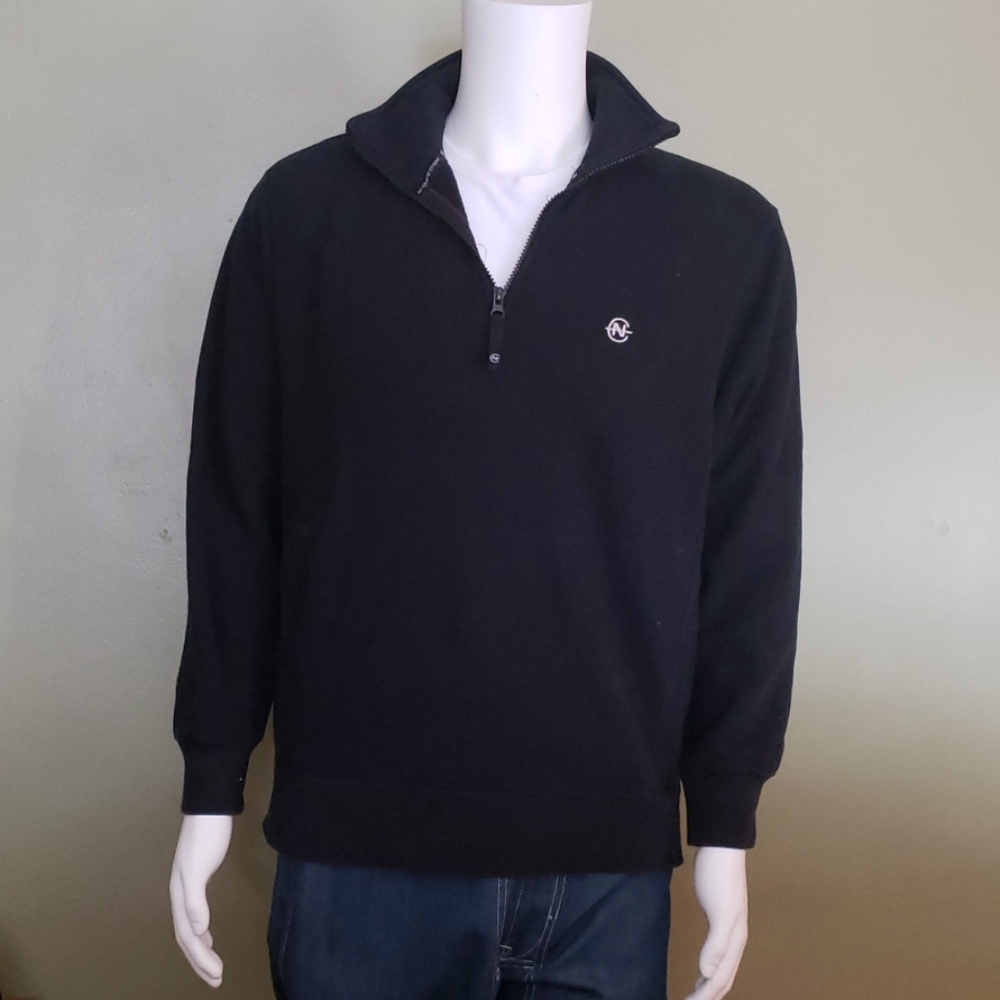 NAUTICA Black 1/4 zip sweatshirt